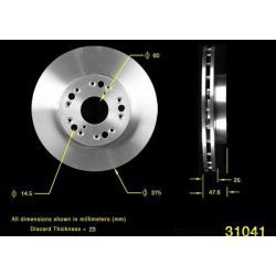 TARCZA HAMULCOWA PRZÓD LEXUS LS400 89-91 275MM