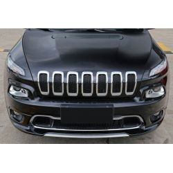 RAMKI ATRAPY GRILL JEEP CHEROKEE 14-18 CHROM + CZARNY